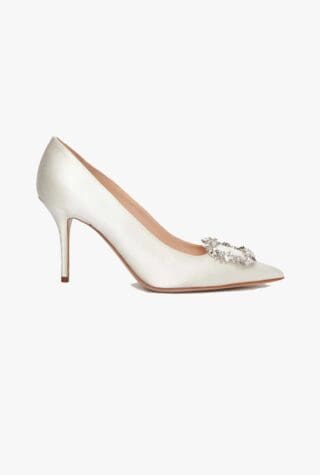 Emilia Wickstead Sophia jewel buckle shoe 