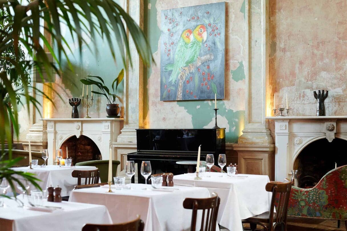 Session Arts Club, Islington restaurant, dining room interior