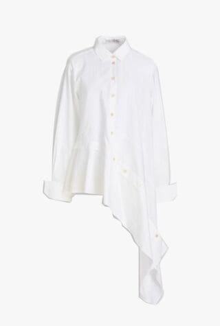 Palmer//Harding Divide asymmetric cotton-jacquard shirt