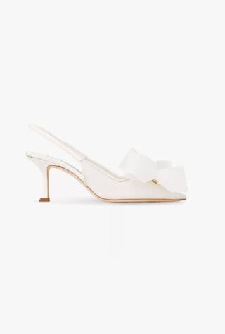 JIMMY CHOO Staz 70 Pointed-Toe Mesh Slingback Pumps