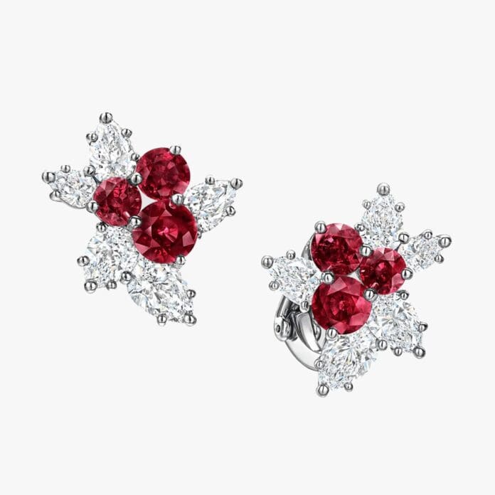 harry winston berry cluster earrings