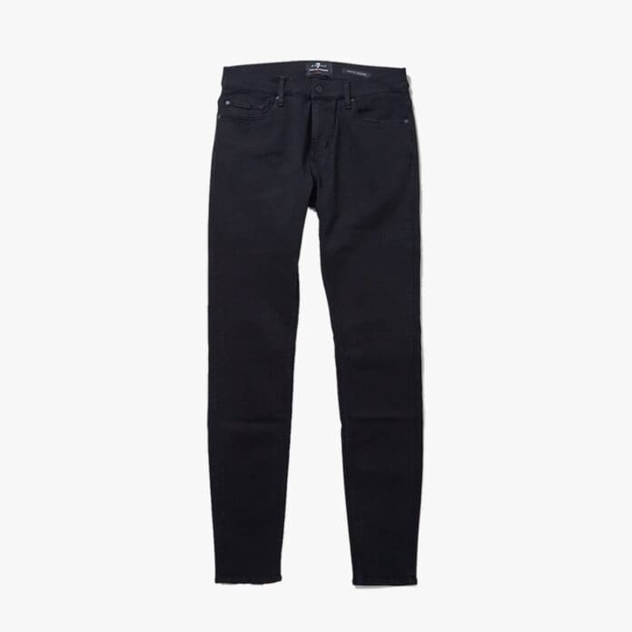 7 For All Mankind tapered black jeans