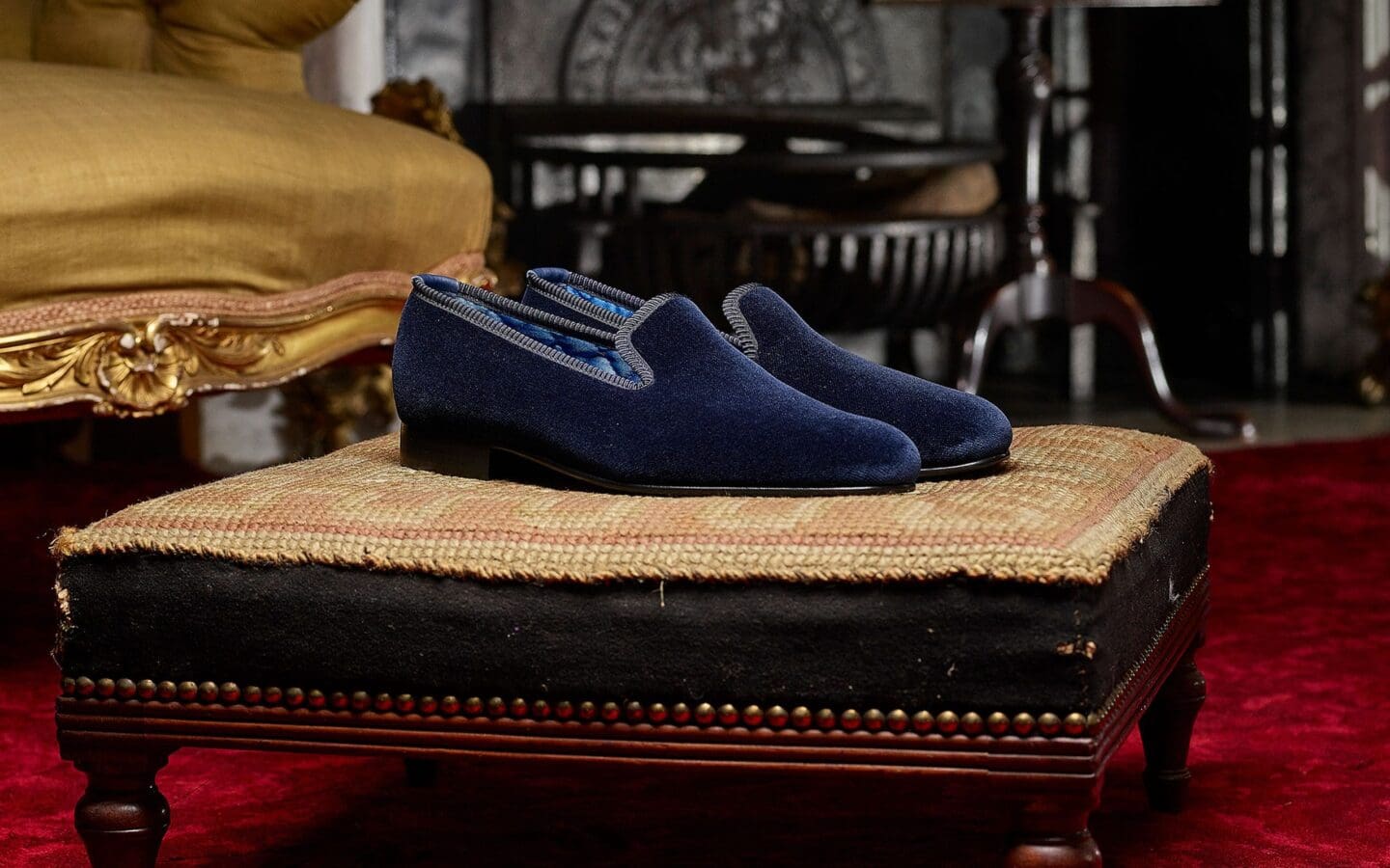 crockett and jones velvet slippers