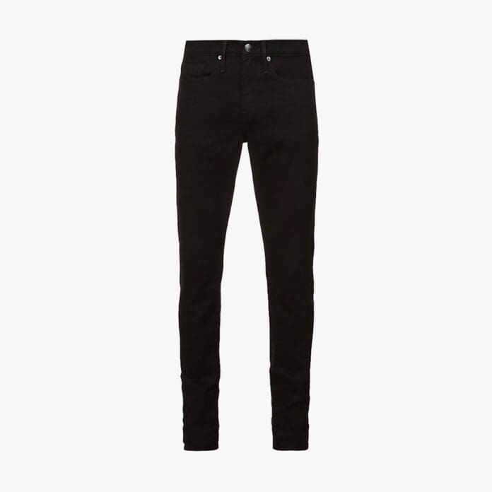 Frame skinny-fit black jeans