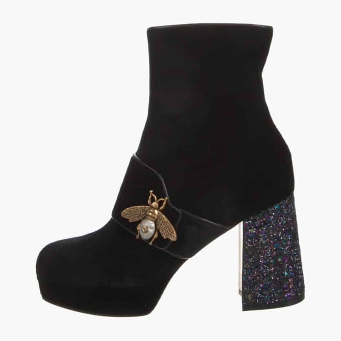 Gucci pre-loved leather ankle boots