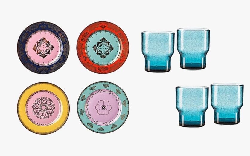 pols potten plates and tumblers