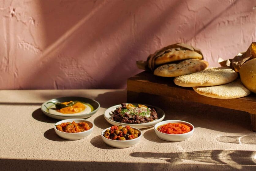 The Barbary Next Door, Neal's Yard - bread and dips selection