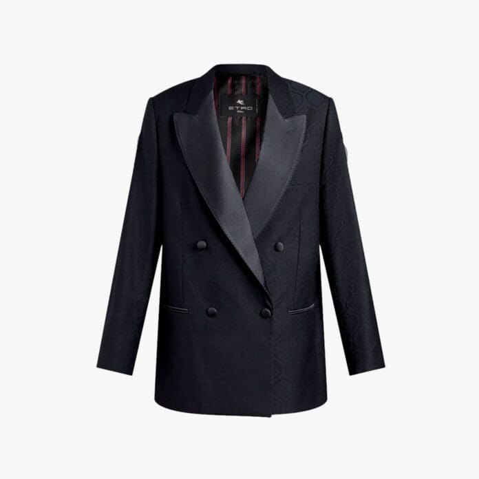 Etro jacquard double-breasted blazer