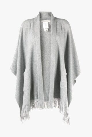 Fabiana Filippi fringed knitted cape
