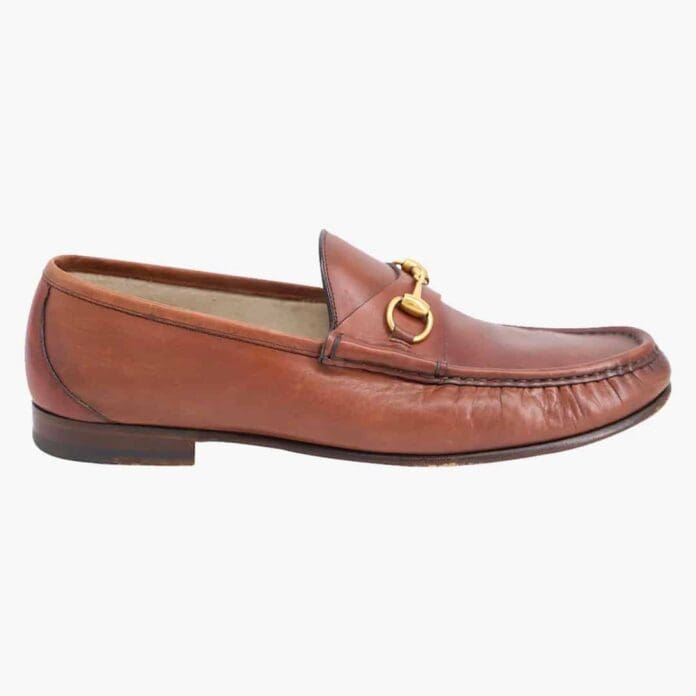Gucci pre-loved horsebit loafers