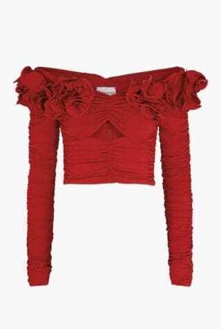 magda butrym off the shoulder top