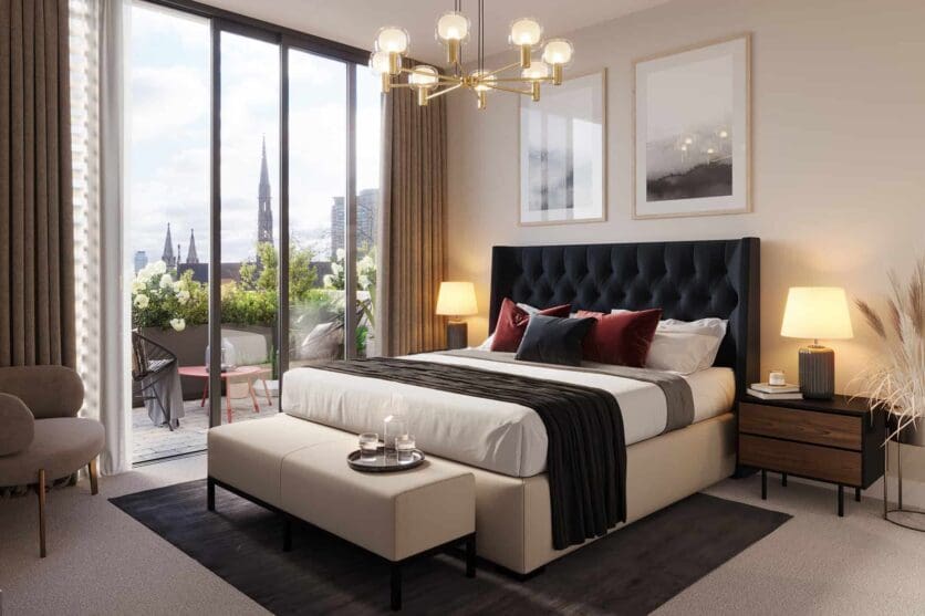 one cluny mews bedroom