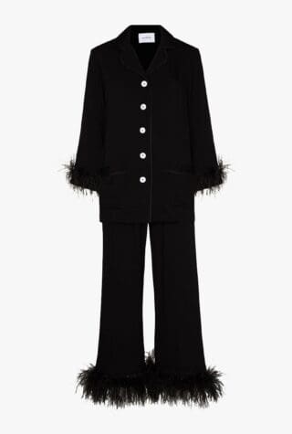 sleeper black feather pyjamas