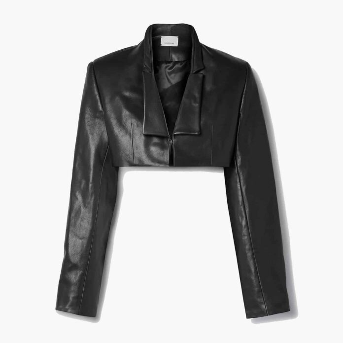 grace ling cropped leather jacket