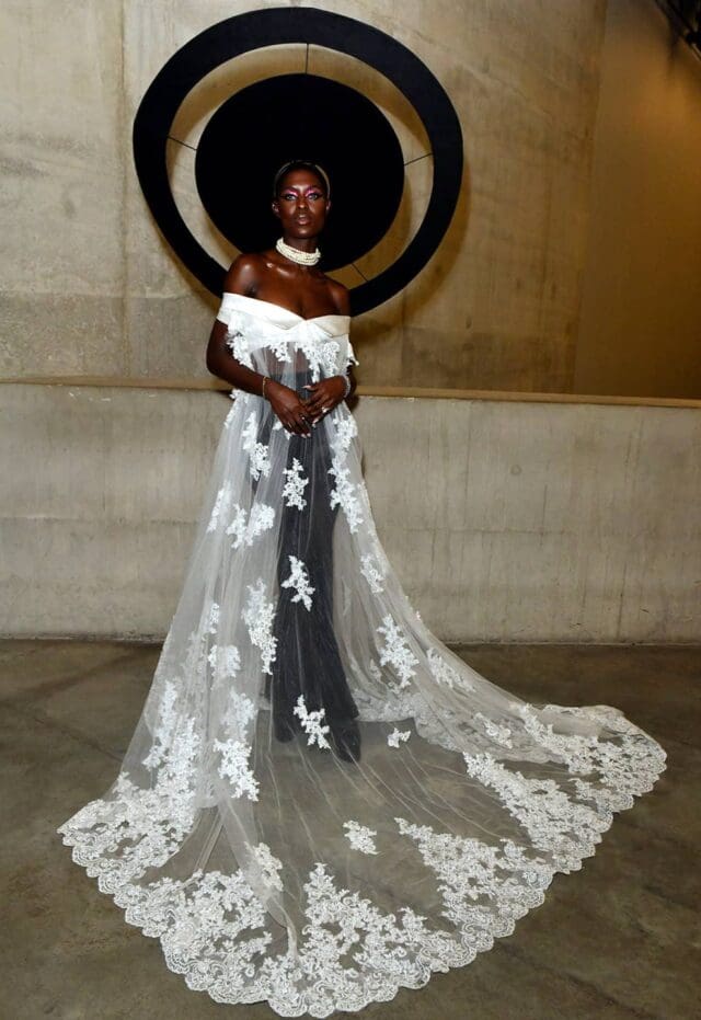 Jodie Turner-Smith at Harris Reed aw23