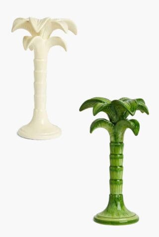 les ottomans palm tree candlesticks