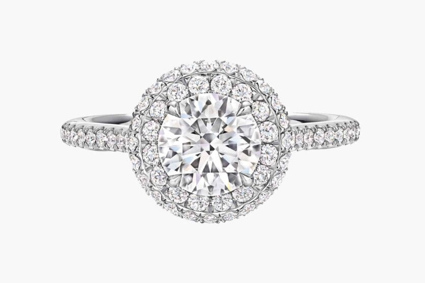 the one double halo ring harry winston