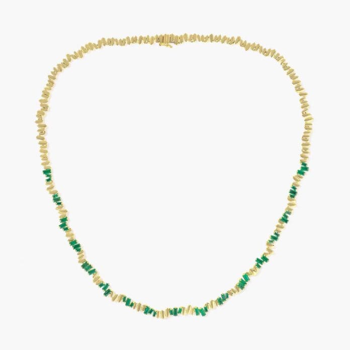 suzanne kalan emerald tennis necklace
