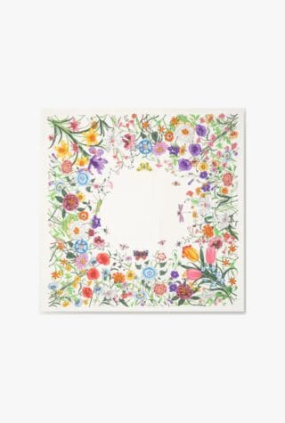 Gucci Fly Flora floral-print silk-twill scarf