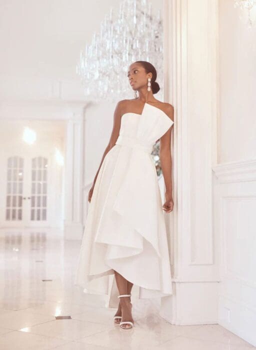 Sachin & Babi strapless short wedding dresses