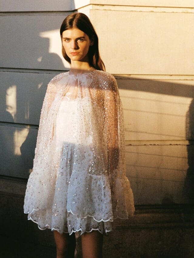 self-portrait bridal mini dress