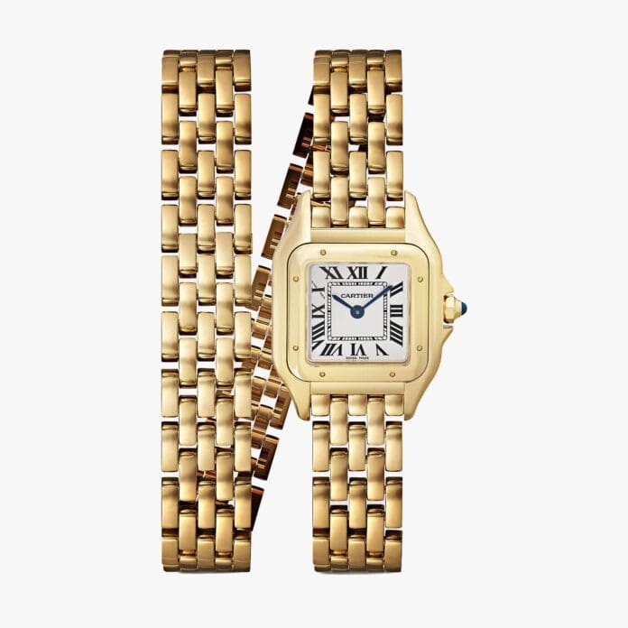 cartier panthere gold watch