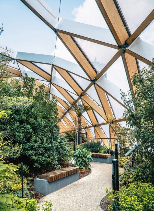 crossrail roof garden canary wharf