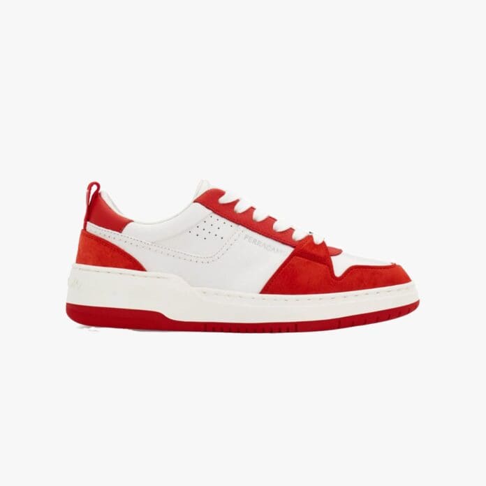 Ferragamo panelled leather sneakers