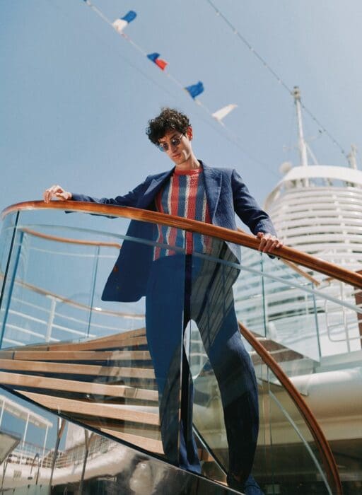 Luxury summer fashion photoshoot boat yacht