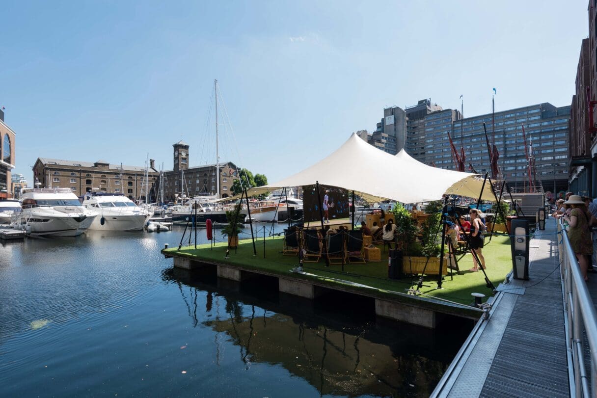 Screen on the Water at St Katharine Docks