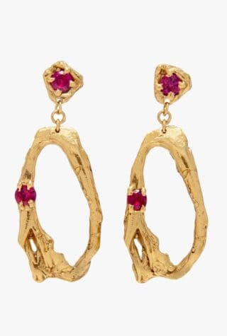Loveness Lee Davata ruby earrings