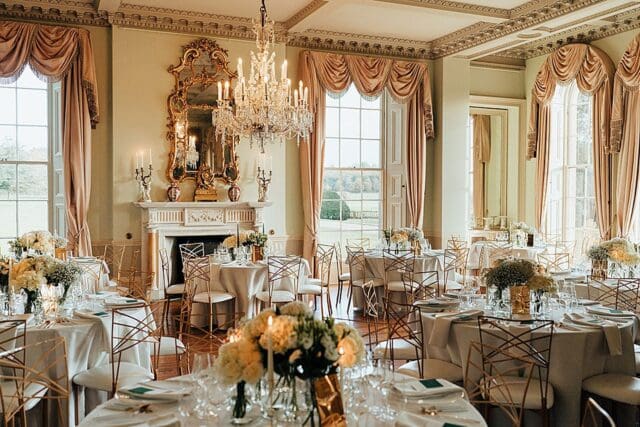 classic wedding theme Prestwold Hall, Loughborough