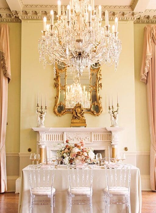 Romantic wedding theme Prestwold Hall, Loughborough