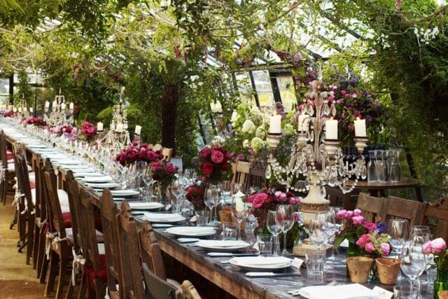Rustic wedding Petersham Nurseries, London
