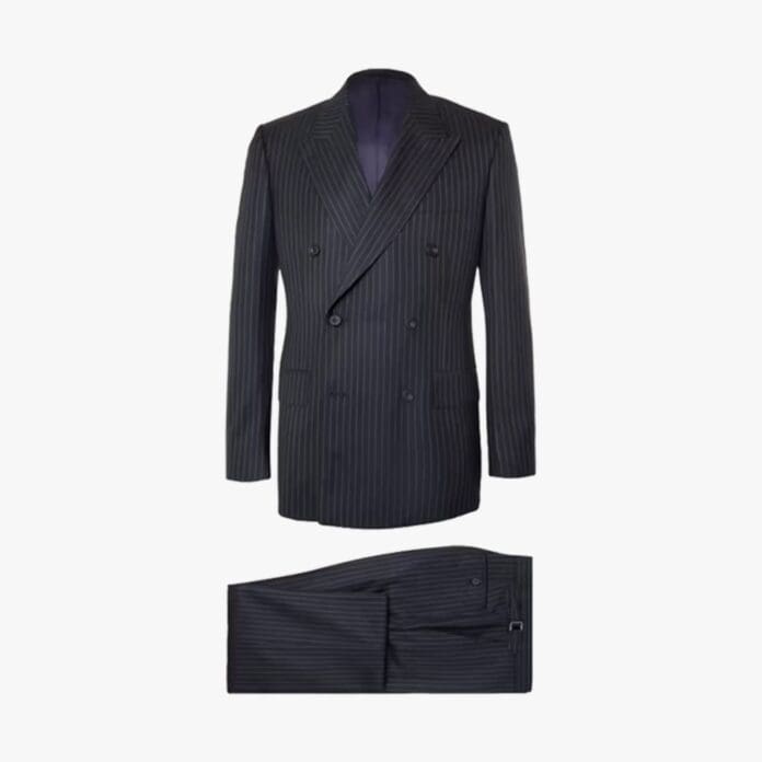 Kingsman Harry's Navy Pinstriped Super 120s Wool Suit