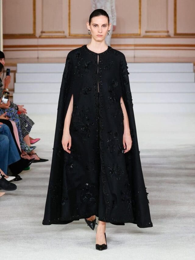 carolina herrera aw23 black coat