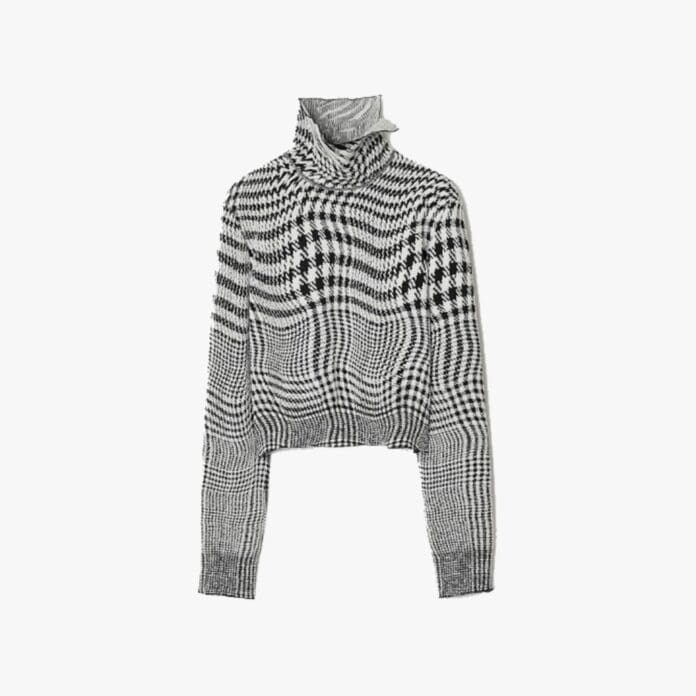 Burberry warped houndstooth jumper