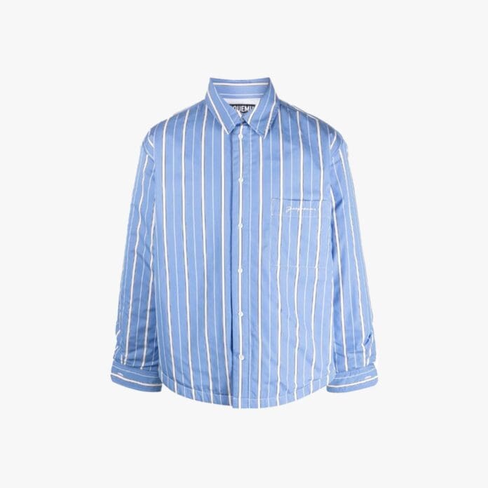 Jacquemus striped cotton-poplin overshirt