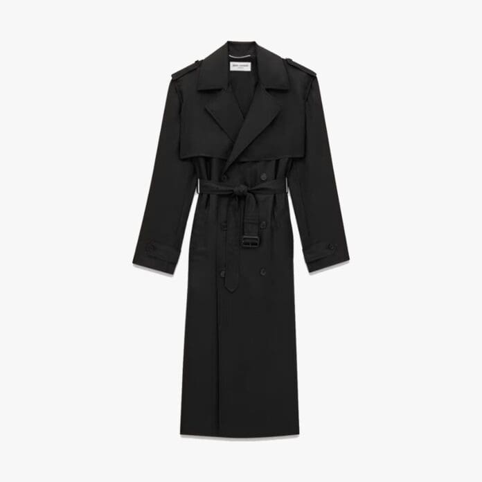 Saint Laurent silk trench coat