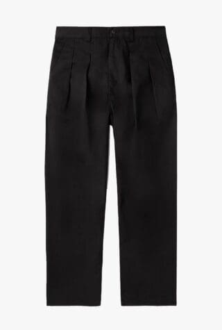 universal works black trousers