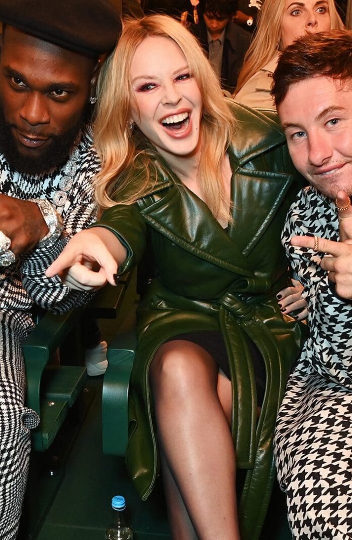 burna boy, kylie minogue and barry keoghan at burberry lfw ss24