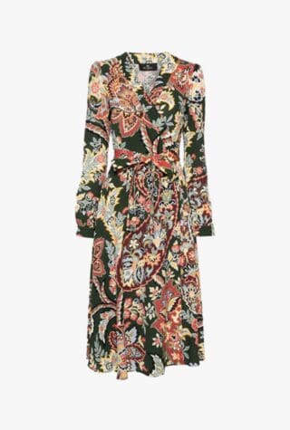 Etro floral wrap dress