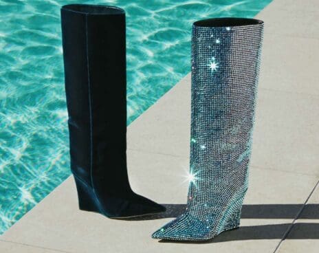 High-heeled boots