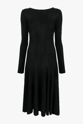 Khaite scoop back virgin wool midi dress