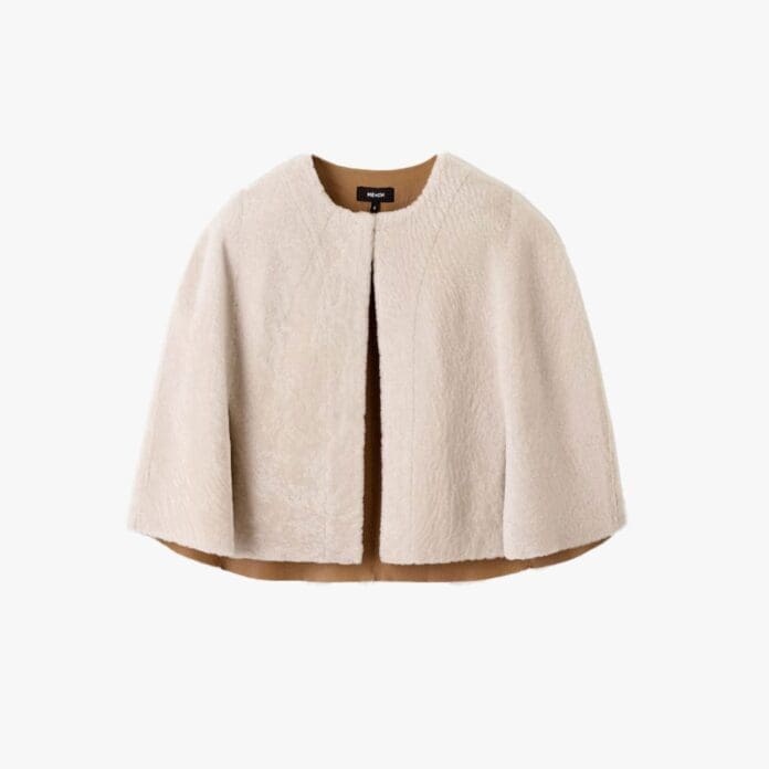 ME+EM shearling cape