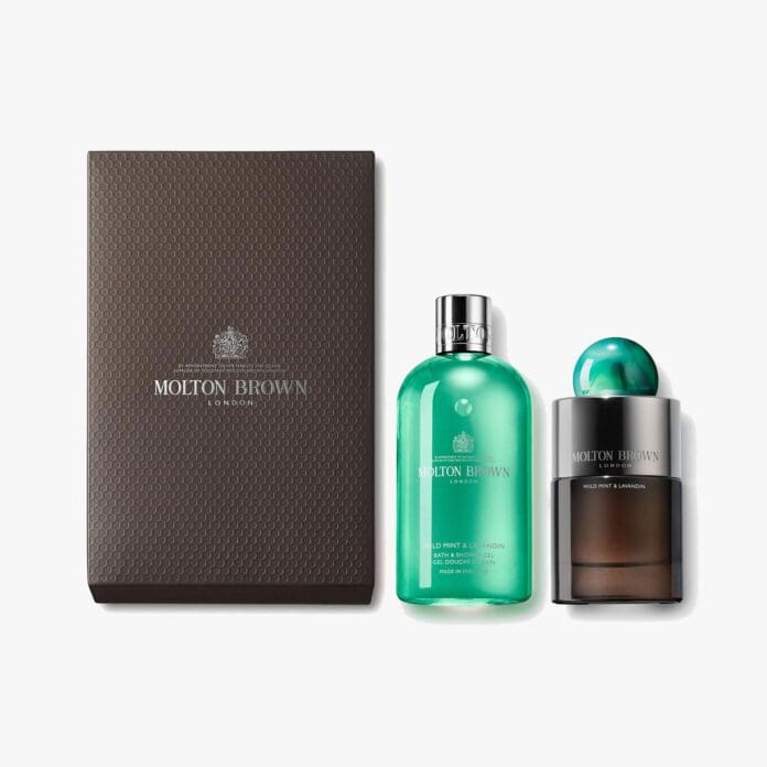molton brown wild mint and lavandin perfume set