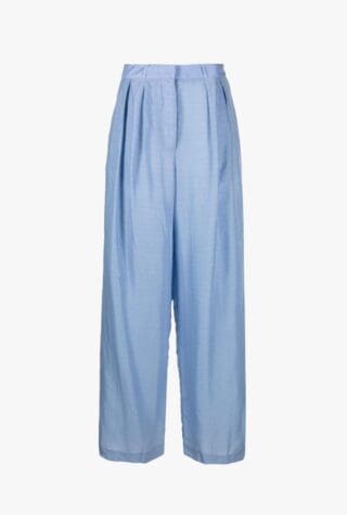 Tansy pleated wide-leg trousers