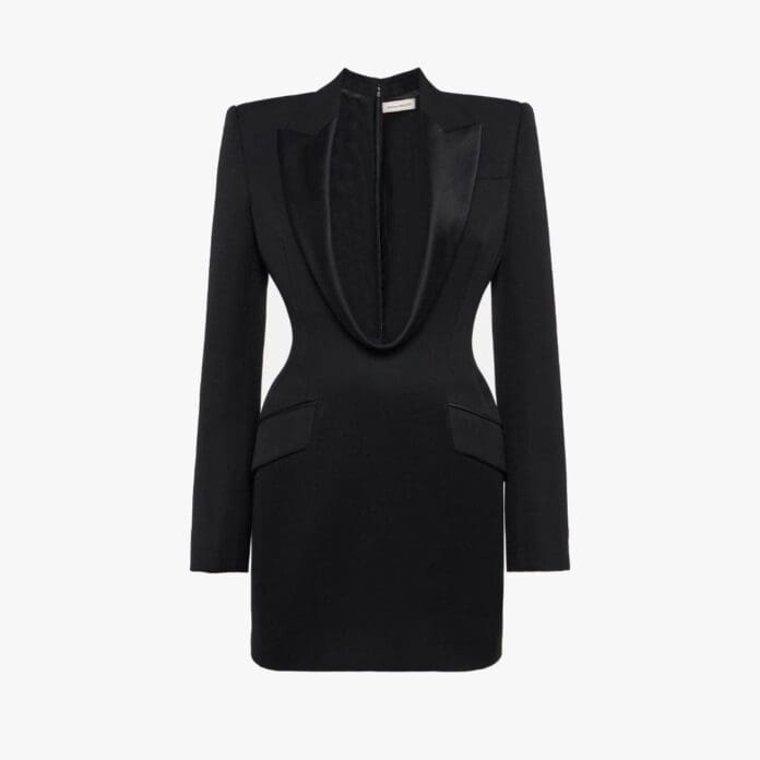 Alexander McQueen tuxedo mini dress