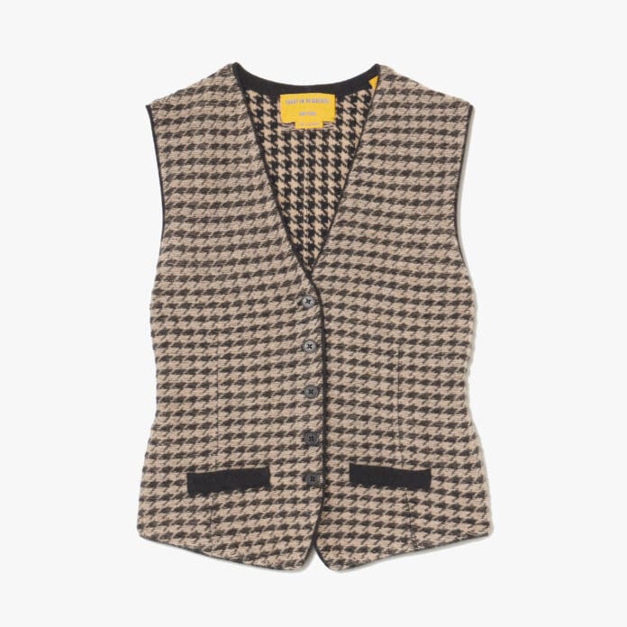 GUEST IN RESIDENCE Houndstooth cashmere vest