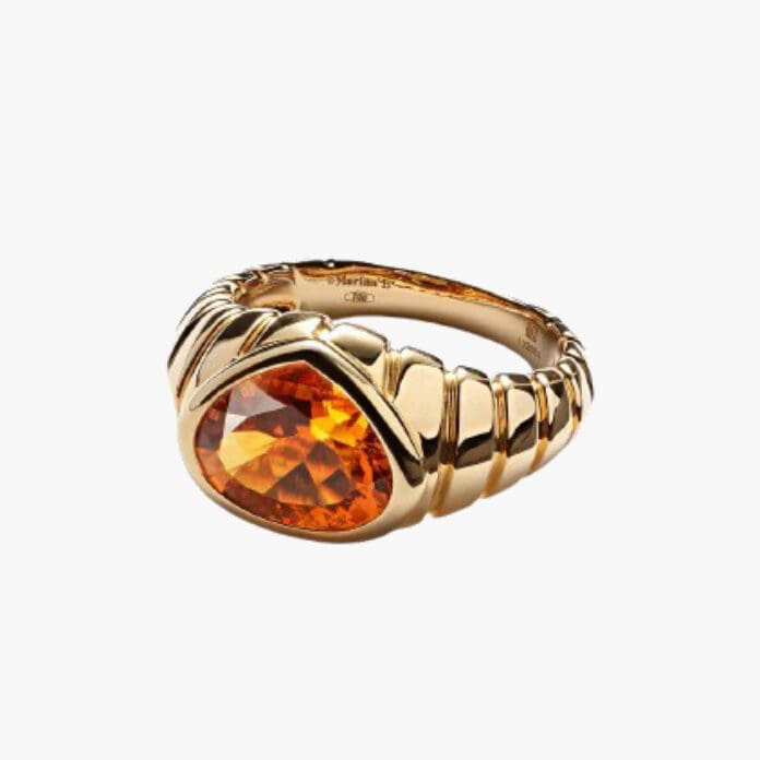 Marina B Timo gold ring with citrine